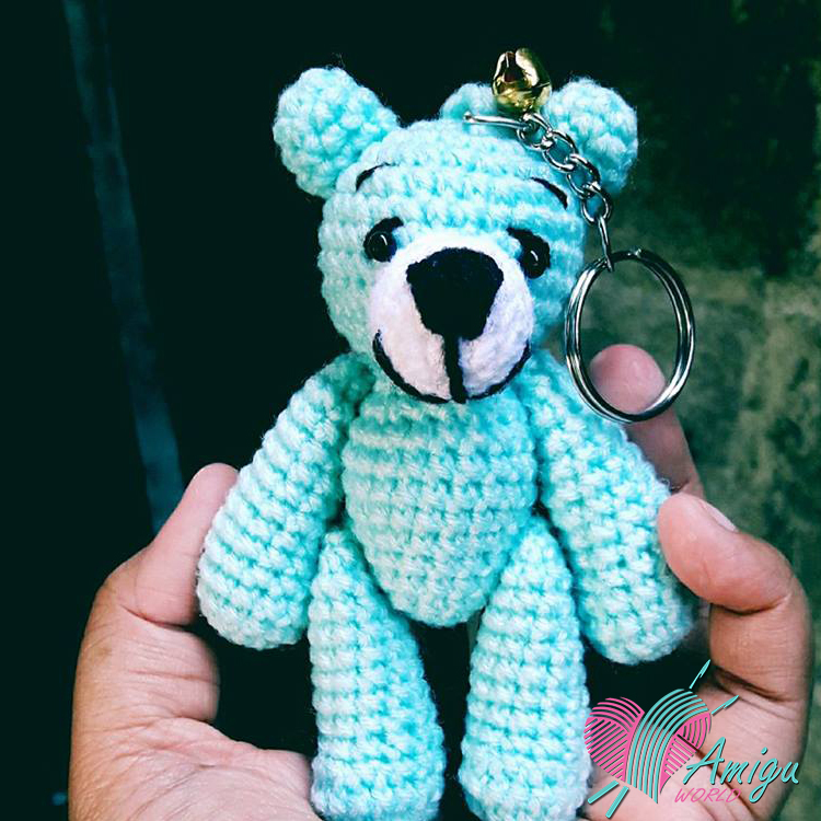 bear amigurumi keychain