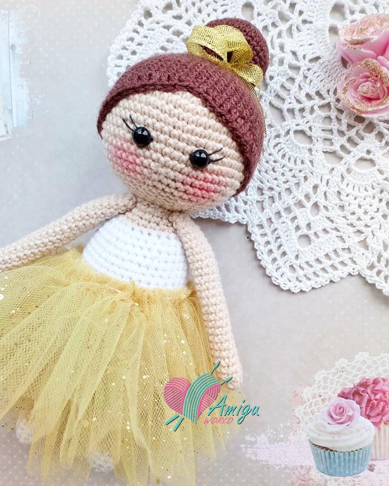 Ballerina doll amigurumi crochet pattern1