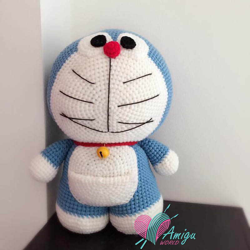 How to crochet Doraemon character big size amigurumi