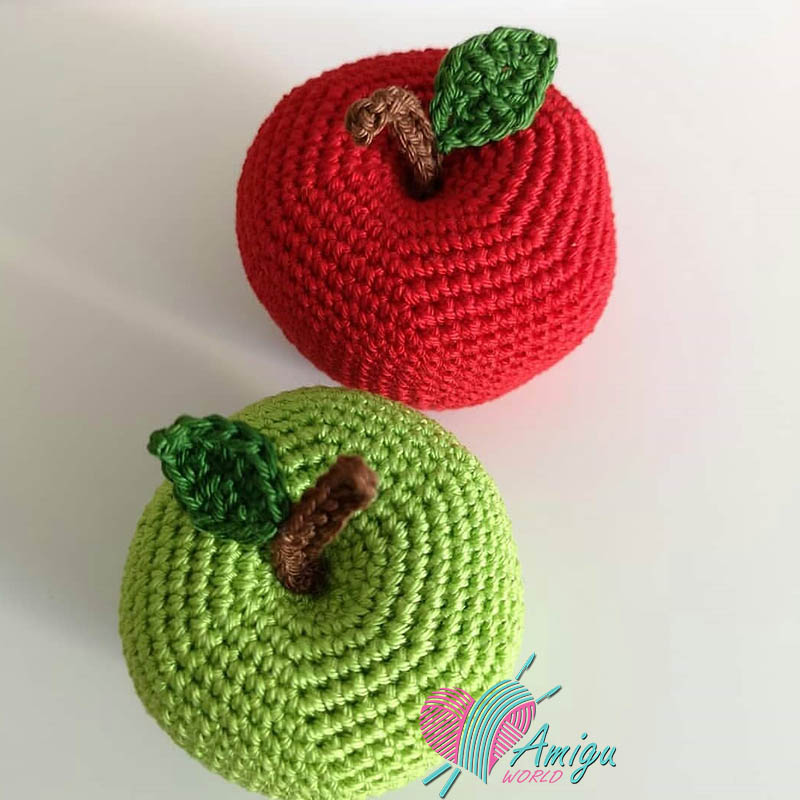 How to crochet Big apple amigurumi pattern