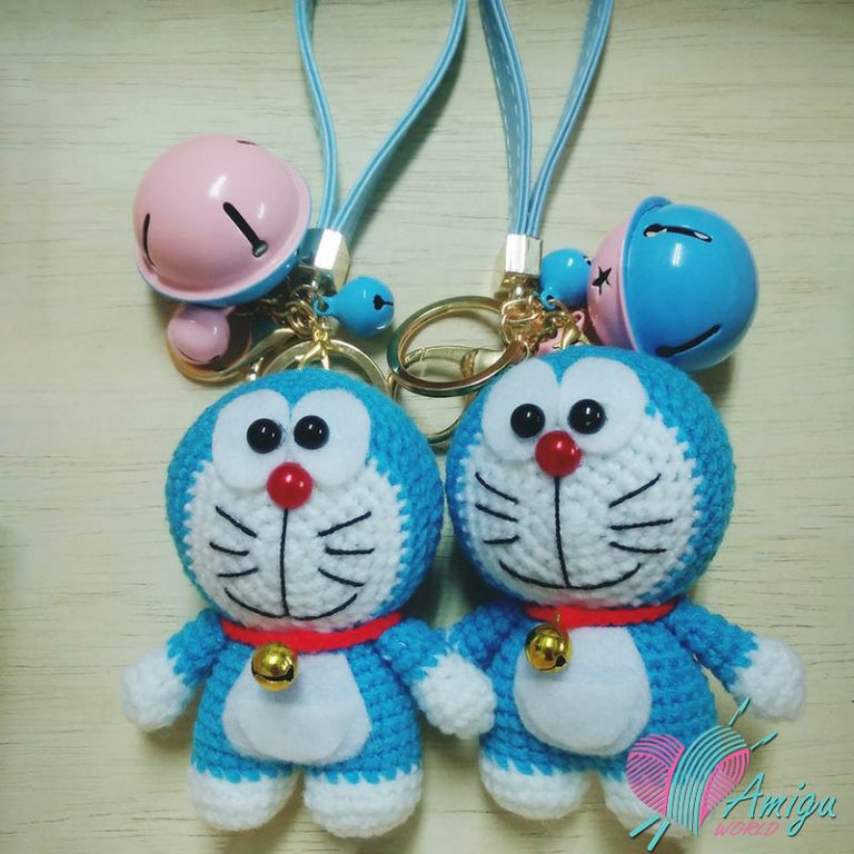 doraemon plush keychain