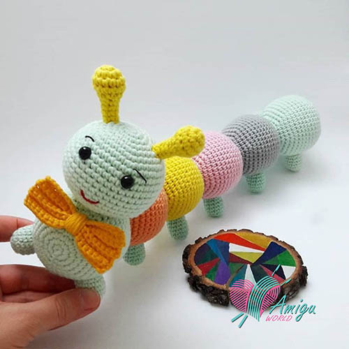 Worm amigurumi crochet pattern