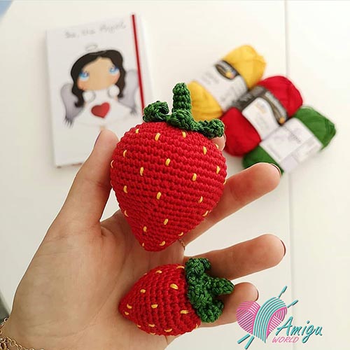 Big strawberry amigurumi free crochet – Turkish Pattern