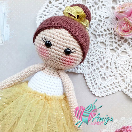 Ballerina doll amigurumi crochet – Russian pattern
