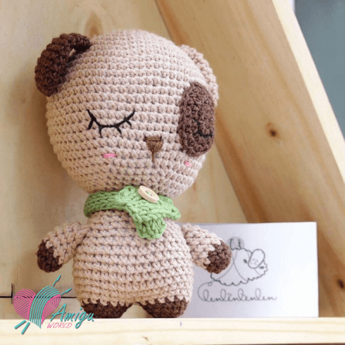 Cute fat dog amigurumi free crochet pattern