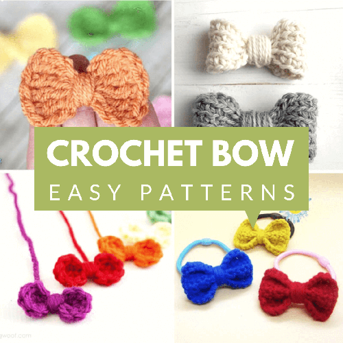 Bows for Littles Mini Crochet Clips Green