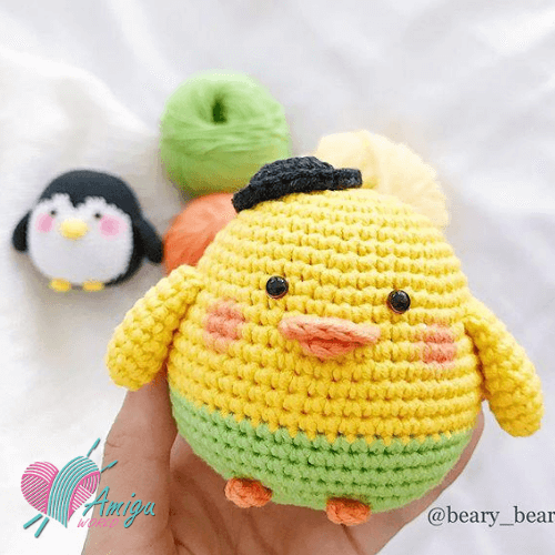 Chubby duck amigurumi free English Pattern