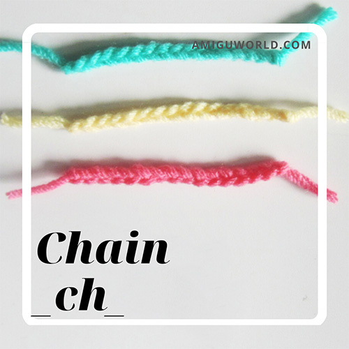 How to crochet chain stitch (ch)