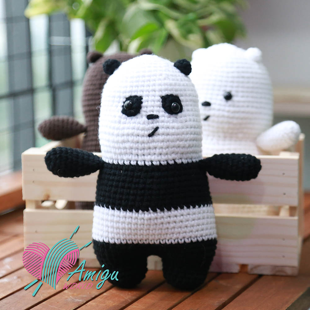 Gấu Panda bằng len (Ảnh: @amiguworld.photos)