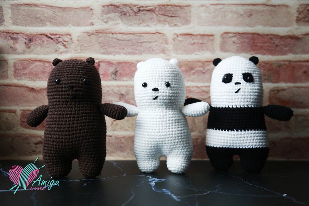 Crochet we bare bears characters amigurumi