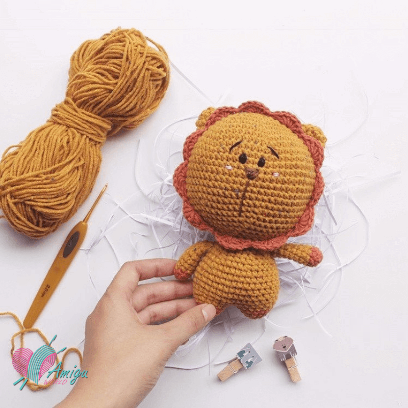 How to crochet little lion amigurumi