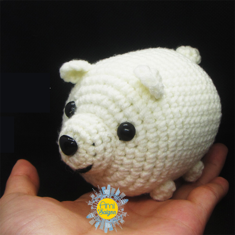 How to crochet ice bear amigurumi tsum tsum