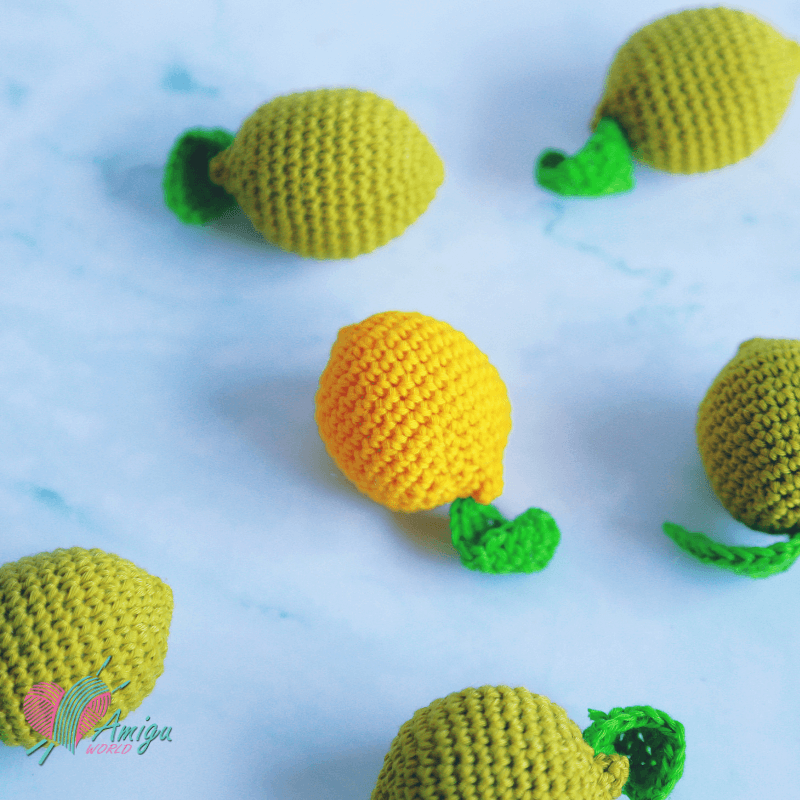 How to crochet amigurumi lemon keychain
