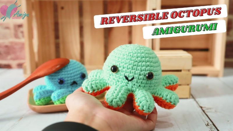 Reversible Octopus amigurumi toy