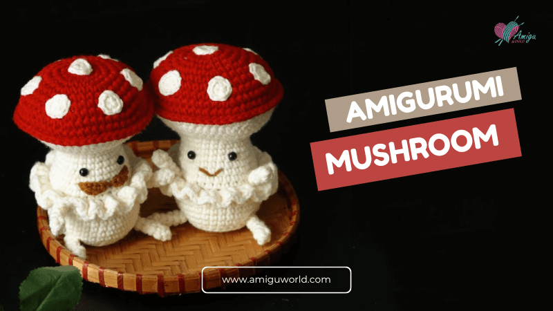 Crochet an amigurumi Mushroom Couple love