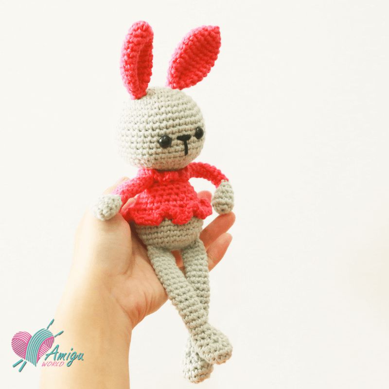 Amigurumi little Rabbit in dress crochet pattern
