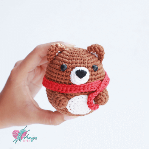 Christmas Bear amigurumi free crochet pattern