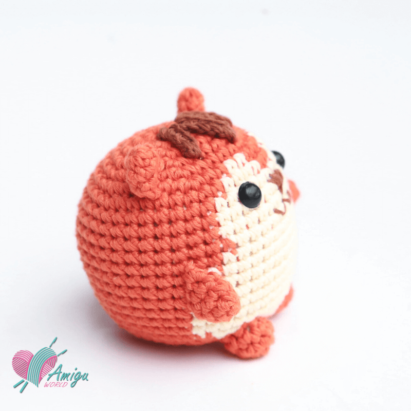 Chubby Fox amigurumi crochet free pattern by AmiguWorld