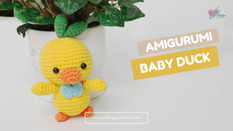 Adorable Baby Duck amigurumi free crochet pattern