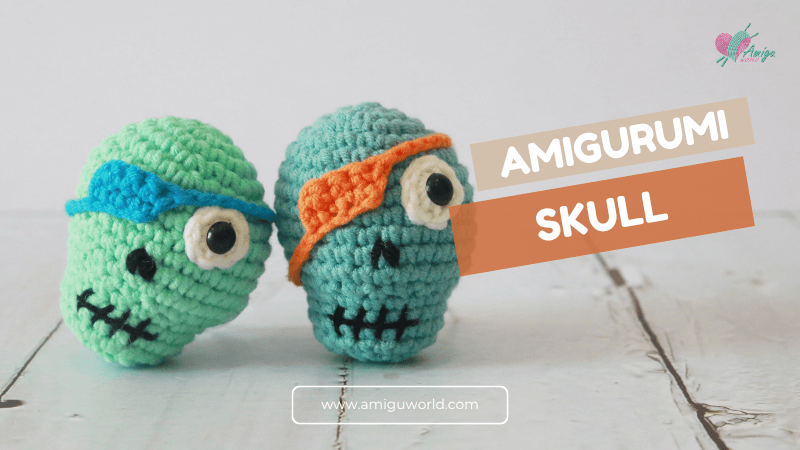Skull Keychain Amigurumi - Easy Step-by-Step Crochet Tutorial