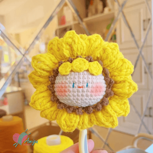 Tiny Sunflower doll amigurumi crochet pattern – Chinese pattern