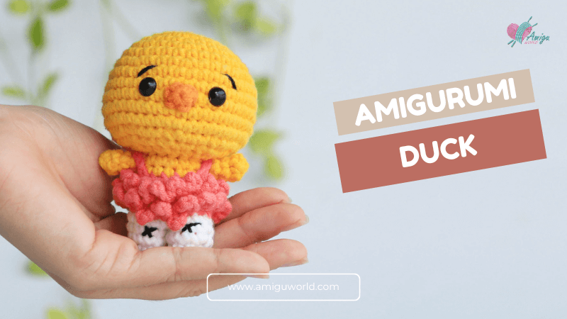 Duck with dress amigurumi - Free crochet tutorial