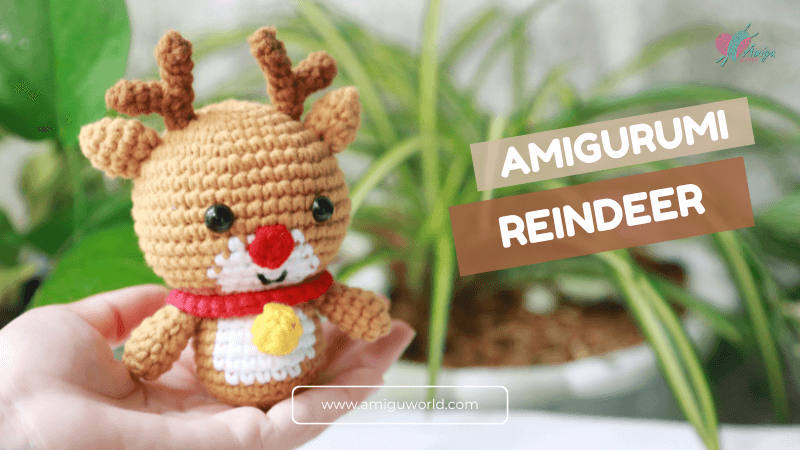 Festive Reindeer Amigurumi - Crochet Tutorial with Free Pattern