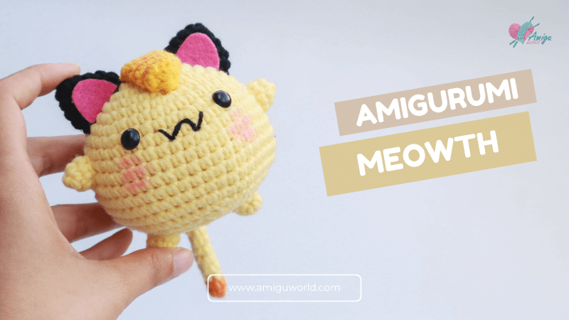 Meowth Pokémon Amigurumi - Free Crochet Tutorial - Amigu World