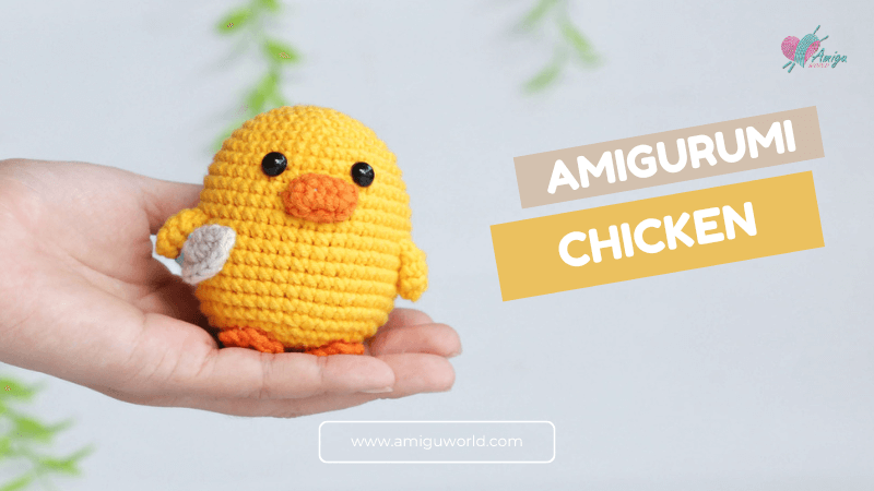 Chick with a knife amigurumi step-by-step-tutorial