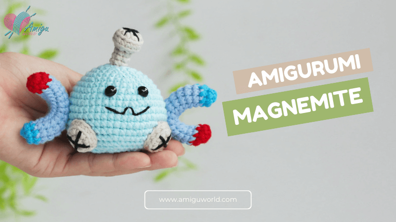 Magnemite Pokémon amigurumi free crochet tutorial