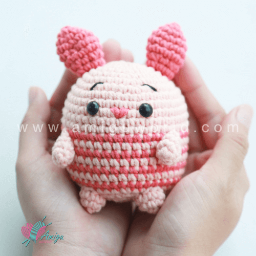 Piglet character amigurumi Free crochet pattern