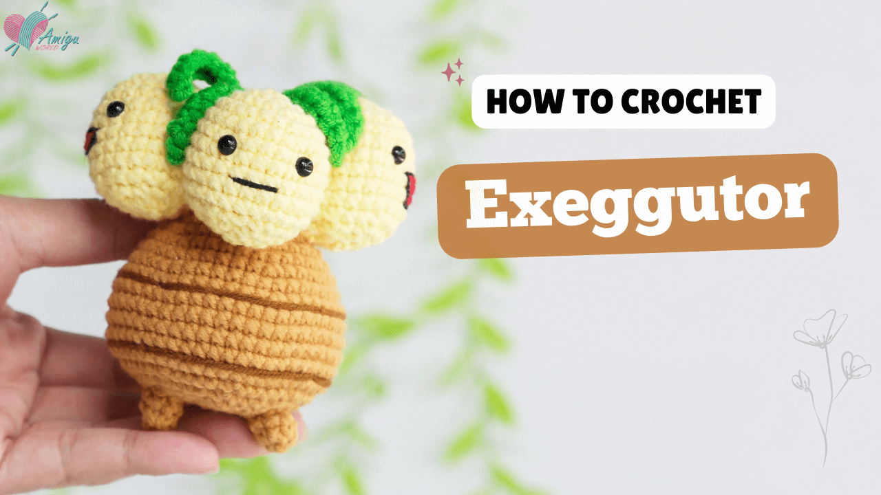 Amigurumi Exeggutor character Pokémon free crochet tutorial