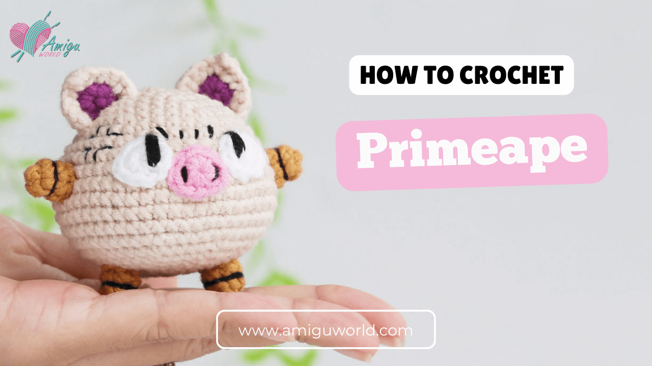 How to crochet amigurumi Primeape character Pokémon free tutorial