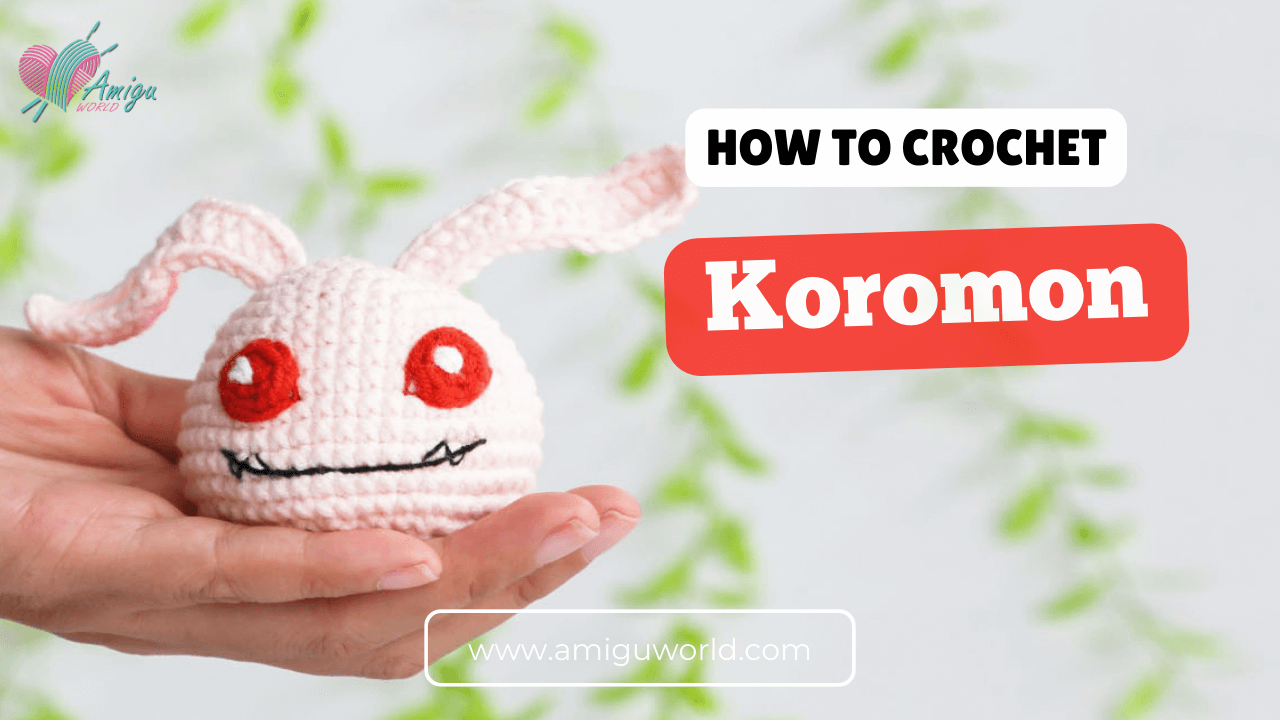 Amigurumi Koromon character Digimon free crochet tutorial