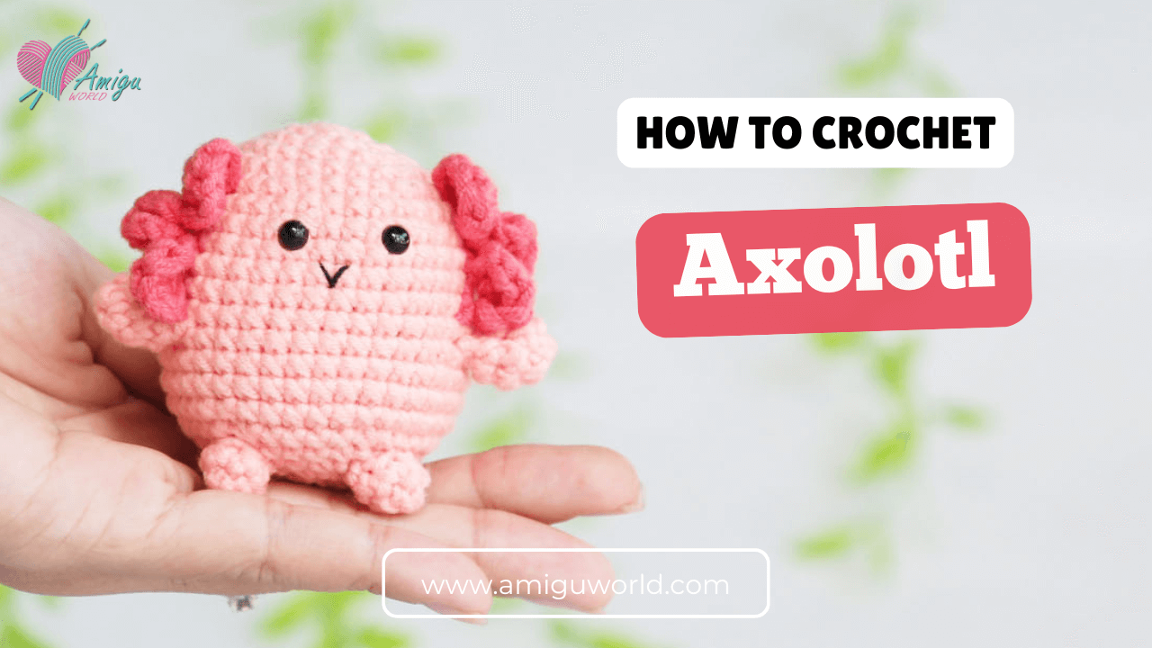 Amigurumi Axolotl keychain free crochet pattern