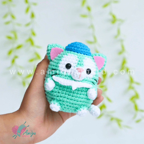 Chubby Gelatoni character amigurumi free crochet pattern