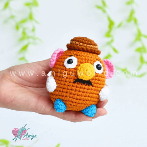 Mr. Potato Head Disney character amigurumi free crochet pattern