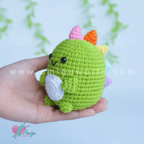 Amigurumi chubby Dinosaur free crochet pattern